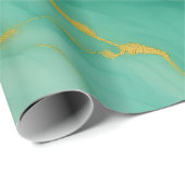 Abstrakter grüner Marmor Geschenkpapier (Rolleneckpunkt)