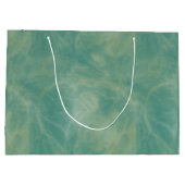 abstrakter grüner Marmor Große Geschenktüte (Rückseite)
