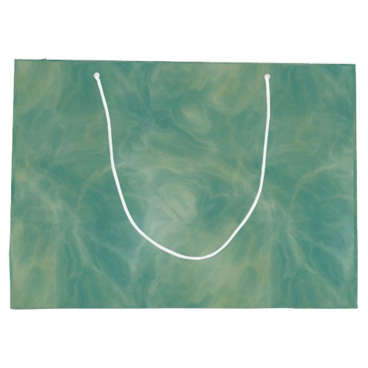 abstrakter grüner Marmor Große Geschenktüte (Rückseite)