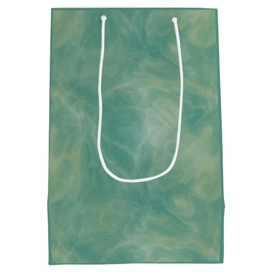 abstrakter grüner Marmor Mittlere Geschenktüte (Rückseite)