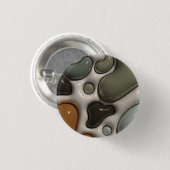 Abstrakter grüner Marmor | Moderne Ästhetik Button (Vorne & Hinten)