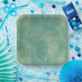 abstrakter grüner Marmor Pappteller (Party)