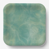 abstrakter grüner Marmor Pappteller (Vorderseite)