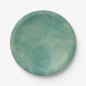 abstrakter grüner Marmor Pappteller (Vorderseite)