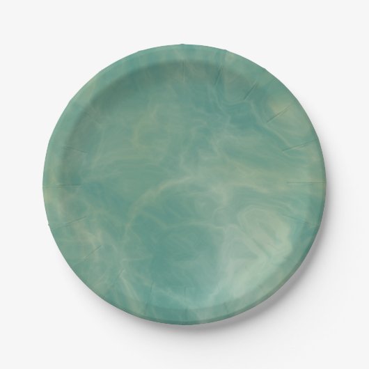 abstrakter grüner Marmor Pappteller (Vorderseite)