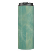 abstrakter grüner Marmor Thermosbecher (Rückseite)