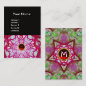 ABSTRAKTER GRÜNER ROTER STAR, RUBY GEMSTONE MONOGR VISITENKARTE (Vorne/Hinten)