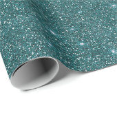 Abstrakter grüner Sparkle Glitzer Weihnachten Geschenkpapier (Rolleneckpunkt)