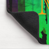 Abstrakter Grüner Spritzer Kunst Vintag Mousepad (Ecke)