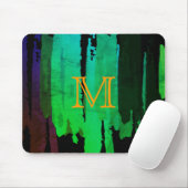 Abstrakter Grüner Spritzer Kunst Vintag Mousepad (Mit Mouse)