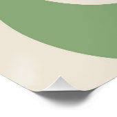 Abstrakter Grüner Streifen Moderner Frühling Poster (Ecke)