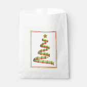 Abstrakter, grüner und goldener Weihnachtsbaum Geschenktütchen (Vorderseite)