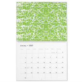 abstrakter, grüner und weißer Hintergrund Kalender (Jan 2027)