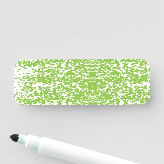 abstrakter, grüner und weißer Hintergrund Namensschild (Beispiel)