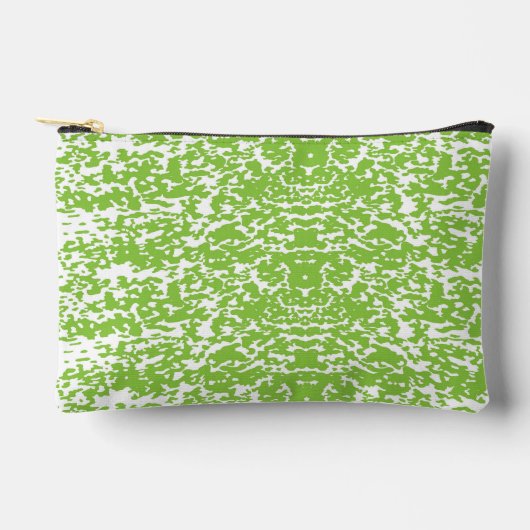 abstrakter, grüner und weißer Hintergrund Zubehörtasche (Vorderseite)