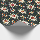 Abstrakter Grüner Weihnachtsstar Geschenkpapier (Ecke)