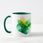 Abstrakter grüner Wellen St. Patrick's Day Kaffeeb Tasse (Links)