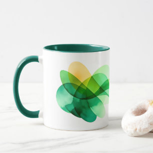 Abstrakter grüner Wellen St. Patrick's Day Kaffeeb Tasse