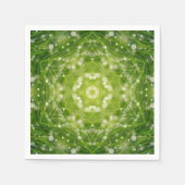 Abstrakter grüner Zierdruck Serviette (Vorderseite)