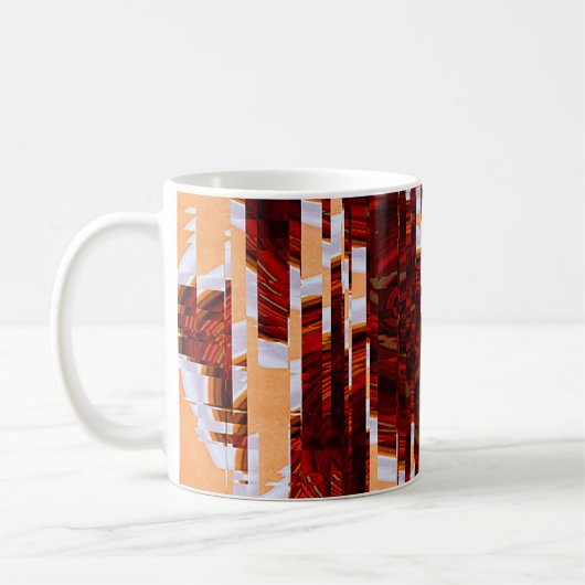 abstrakter Grunge-Hintergrund mit glitzerndem Effe Kaffeetasse (Links)