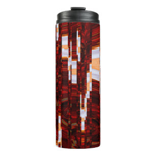abstrakter Grunge-Hintergrund mit glitzerndem Effe Thermosbecher