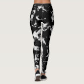 Abstrakter Grunge-Marmor - Schwarz-Weiß-Sammlung Leggings (Rückseite)