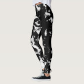 Abstrakter Grunge-Marmor - Schwarz-Weiß-Sammlung Leggings (Links)