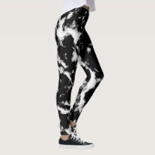Abstrakter Grunge-Marmor - Schwarz-Weiß-Sammlung Leggings (Rechts)