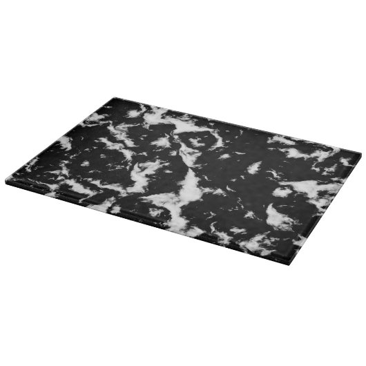 Abstrakter Grunge-Marmor - Schwarzweiss Schneidebrett (Ecke)