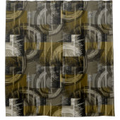 Abstrakter Grunge, monochrom braun Duschvorhang (Vorderseite)