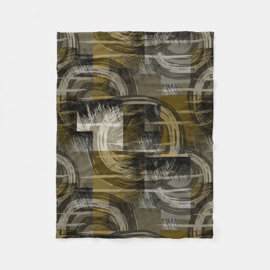 Abstrakter Grunge, monochrom braun Fleecedecke (Vorderseite)