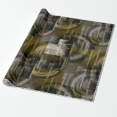 Abstrakter Grunge, monochrom braun Geschenkpapier (Ungerollt)