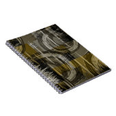 Abstrakter Grunge, monochrom braun Notizblock (Rechte Seite)