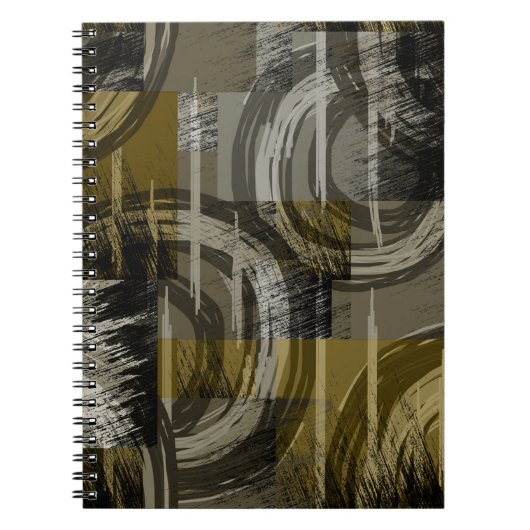 Abstrakter Grunge, monochrom braun Notizblock (Vorderseite)