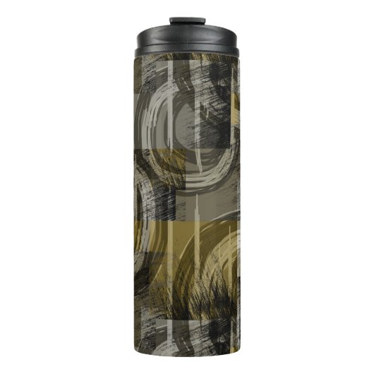 Abstrakter Grunge, monochrom braun Thermosbecher (Vorderseite)