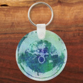 Abstrakter Grunge Ring in der Star Key Chain Schlüsselanhänger (Vorderseite)