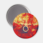 Abstrakter Grunge Ring in Star Magnet (Vorderseite/Rückseite)