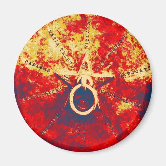 Abstrakter Grunge Ring in Star Magnet (Vorne)