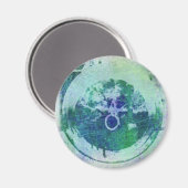 Abstrakter Grunge Ring in Star Magnet (Vorderseite/Rückseite)