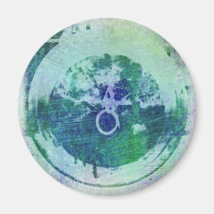 Abstrakter Grunge Ring in Star Magnet