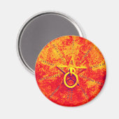 Abstrakter Grunge Ring in Star Magnet (Vorderseite/Rückseite)