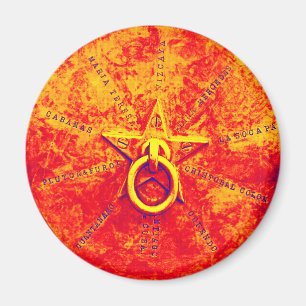 Abstrakter Grunge Ring in Star Magnet