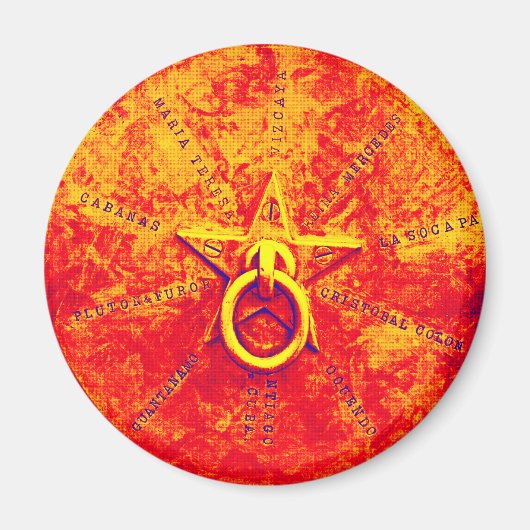 Abstrakter Grunge Ring in Star Magnet (Vorne)