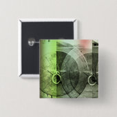 Abstrakter Grunge-Ring mit Star-Taste Button (Vorne & Hinten)
