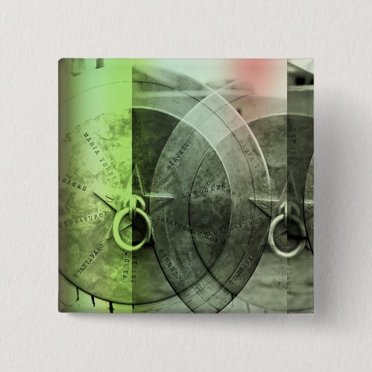 Abstrakter Grunge-Ring mit Star-Taste Button (Vorderseite)