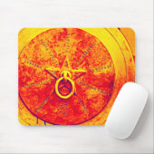 Abstrakter Grunge Ring n Star Mouse Pad Mousepad (Mit Mouse)