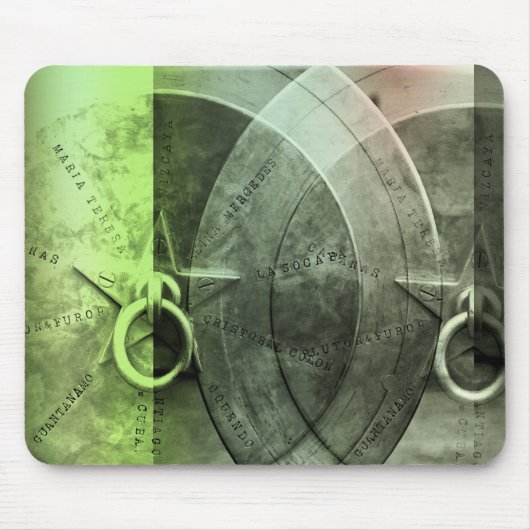 Abstrakter Grunge Ring n Star Mouse Pad Mousepad (Vorne)