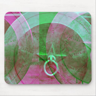 Abstrakter Grunge Ring n Star Mouse Pad Mousepad
