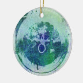 Abstrakter Grunge Ring n Star Ornament (Links)