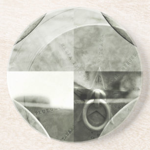 Abstrakter Grunge Ring n Star Sandstone Untersetze Getränkeuntersetzer